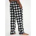 thumbnail image 4 of DevOps Buffalo Plaid Plush Fleece Pajama Pants Men's, Large, White/Blue, 4 of 7
