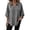 *Gray, variant on ClodeEU Women's Collar V Neck Batwing 3/4 Dolman Sleeve Blouse,Solid Curved Hem Casual Loose Shirt Top Black,Women's Plus L