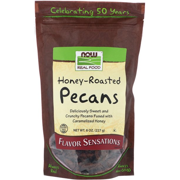 Honey Roasted Pecans Now Foods 8 oz Nuts