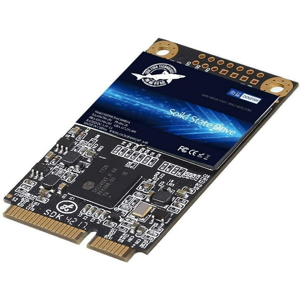 SSD SATA mSATA 256 Go Dogfish Disque SSD interne Disque dur haute  performance Ordinateur portable de bureau SATA III 6 Go / s 