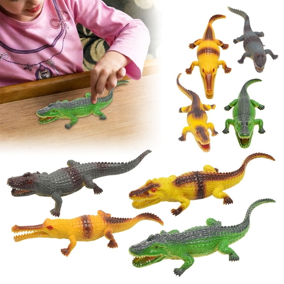 Realistic Crocodile Animal Figurine Wildlife Model for Home Display Party Decoration & Art Collection 6.50"