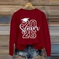 thumbnail image 5 of Senior 2026 Sweatshirts for Women Long Sleeve Crewneck Drop Shoulder Tops Trendy Loose Fit Casual Pullover Shirts, 5 of 7
