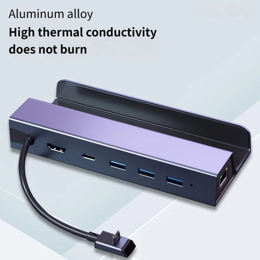 Upgrades Aluminum USB C Dock 4K 60Hz Output Gigabit Ethernet Multiple Device Connection Simple to Operate for Gaming
