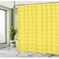 thumbnail image 5 of Ambesonne Modern Shower Curtain, Chevron Pattern Yellow, 69"Wx84"L, Yellow and White, 5 of 5