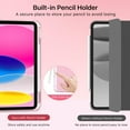 thumbnail image 2 of MoKo for iPad 11-inch (A16) 11th Generation Case 2025, iPad 10th Generation Case 2022 with Pencil Holder, Slim Lightweight iPad Cover with Rugged PC Translucent Back Shell, Pink, 2 of 9