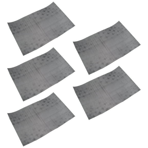 Masteelf 5Pcs Black Plastic Mesh for Crafts Rectangular Shape Plain Style for DIY Projects