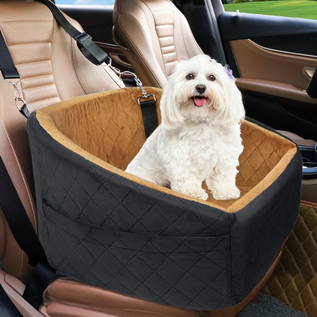 Asiento de coche para perros NEEZUKAR para perros pequeños y medianos de hasta 30 libras