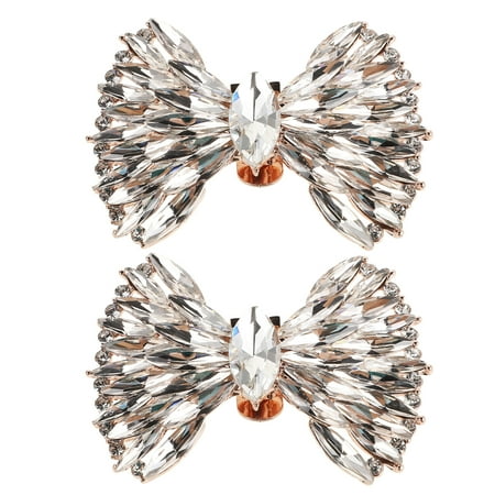 2 Pcs Bow Shoe Flower Jewelry Christmas Decoration Cover Stoppers Small Thickened Rose Gold