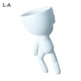 thumbnail image 2 of Dream Lifestyle Ceramic Wall Plant Pots Hanging Planter Succulent Plant Pots Creative Human Shaped Small Cactus pots Flower Pots Mini Plant Planters, 2 of 2