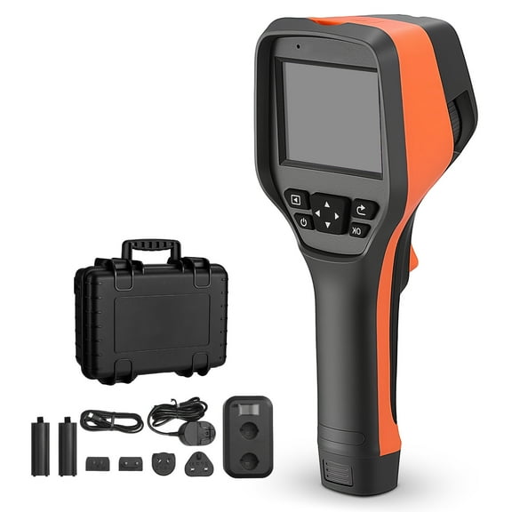 KFFKFF Handheld Thermal Imaging Camera, 384 x 288 IR Resolution, 5MP Visual Camera, 30Hz Refresh Rate, 3.5-Inch Touch Screen, Temperature Range -4°F to 1022°F, Wi-Fi Connectivity
