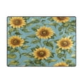 thumbnail image 2 of Area Rug Indoor 80"x58"in Non-Slip Wear Resistant Floor Mats Soft Large Carpets for Living Room Bedroom Home Decor Sunflowers on Blue, 2 of 7
