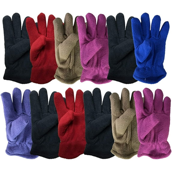 SOCKS'NBULK Kids Gloves & Mittens in Bulk, Winter Striped Children Age 3-8