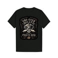 thumbnail image 1 of [Vintage Men's T-Shirt] Black Vintage-Inspired Men's Graphic T-Shirt | "One-Eyed Willy's Pirate Rum" Casual Short Sleeve Tee with Skull & Crossbones, Machine Washable | Perfect Summer Gift for Him, 1 of 5