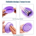 thumbnail image 3 of Almohadilla de limpieza de brochas de maquillaje de silicona, limpiador de brochas de maquillaje, almohadilla de limpieza de brochas, cuenco de limpieza de brochas de maquillaje plegable para brochas de maquillaje, esponja de maquillaje, soplo de polvo (púrpura) ER, 3 of 5