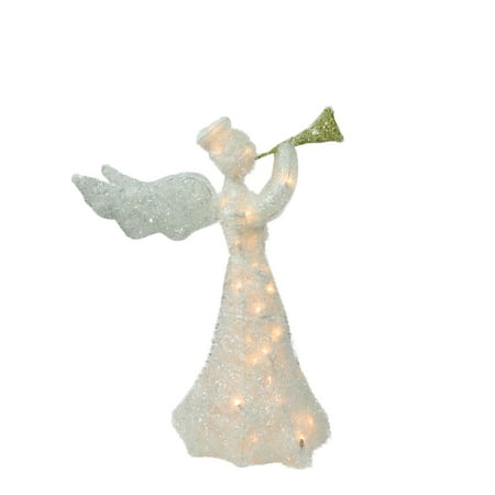 Northlight 29 In Lighted Tinsel Trumpeting Angel Christmas Yard