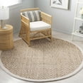 thumbnail image 2 of SAFAVIEH Martha Stewart Natural Fiber Diamond Area Rug, Ivory/Natural, 6' x 6' Round, 2 of 7