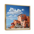 thumbnail image 2 of Designart "Tones Fontanas Italy Terracotta wall art VIII" Architecture Floater Framed Wall Art Print, 2 of 7