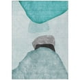 thumbnail image 2 of Addison Rugs Chantille Indoor/Outdoor Transitional Organic Teal Washable Rectangle Rug, 2'6" x 3'10", 2 of 6