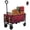red, variant on edx Folding Wagon, 220 lbs Utility Cart Heavy Duty with Wheels, Portable for Outdoor Camping, Shopping, Black