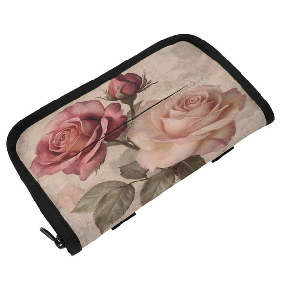 Qxltty Vintage Rose Car Tissue Holde Upgraded Hanging Square Sun Visor Napkin Box and Easy to Use