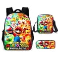 thumbnail image 1 of Mario Cartoon Backpack, Schoolbag Backpack Three-piece-SinKeeU, 1 of 4