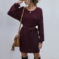 thumbnail image 4 of Aoochasliy Womens Sweaters Pullover Clothes Solid Color Loose Large Size Long Pulsets, 4 of 9