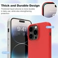 thumbnail image 4 of Liquid Silicone Case for iPhone 14 Pro Max Case, Full Body Protective Cover, Shockproof, Slim Phone Case, Anti-Scratch, Red, 4 of 8