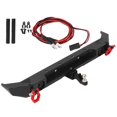 thumbnail image 1 of RC Car Rear Bumper Guard, with LED Light RC Car Rear Bumper Front Rear Bumper,  185mm for 1/10 RC Car RC Crawler Car RC Car Model RC Vehicle, 1 of 7