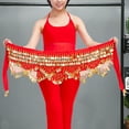 thumbnail image 3 of Ziurtnc Velvet Belly Dance Waist Chain with Coin Lace-up Lightweight Women Dancing Waist Belt Dancer Accessories, 3 of 8