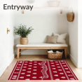thumbnail image 3 of ODIKA 4'x6' Machine Washable Non-Slip Area Rug, Merry Gingerbread Village Seasonal Pathway Embellishment High Traffic Rug, Red, 505533, 3 of 7