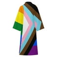 thumbnail image 6 of Flag of Progressive Pride Bathrobe Plush Bathrobe Cozy Unisex Winter Bathrobe Warm Water Absorbent, 6 of 9