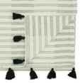 thumbnail image 3 of Saro Lifestyle Striped Tassel Table Runner, 3 of 3