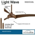thumbnail image 2 of Minka-Aire Light Wave LED 65" Ceiling Fan with 3 blades - Distressed Koa w/ Extra Downrod - F848-DK-DR, 2 of 9