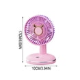 thumbnail image 4 of ICQOVD Ventilateur de Bureau Usb Rechargeable à Base Ronde Ventilateur de Bureau Portable Ventilateur de Refroidissement Utilisation Mains Libres pour le Travail Extérieur, 4 of 6