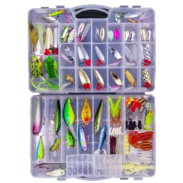 Fishing Lures Mixed Lots Including Hard Lure Minnow Popper Crankbaits Vib Topwater Diving Floating Lures Soft Plastics Worm Spoons Other Saltwater Freshwater Lures With Tackle Box Walmart Com Walmart Com