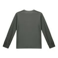 thumbnail image 6 of HAOTAGS Big Girls Long Sleeve T-shirts(5-14), Casual Round Neck Pocket Tee Daily School Pullover Tops Dark Gray 5 Years, 6 of 9