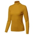 thumbnail image 1 of FashionOutfit Women's Fitted Gold Button Detail Soft Long Sleeve Mock Turtleneck Knit Sweater, 1 of 1