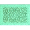 thumbnail image 1 of Ahgly Company Indoor Rectangle Oriental Turquoise Blue Traditional Area Rugs, 5' x 7', 1 of 4