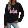 thumbnail image 2 of Cadancy Christmas Sweatshirt for Women Xmas Tree Cute Print Crew Neck Pullover Tops Funny Winter Fashion Holiday Long Sleeve Shirts Party Casual Outfits 2025, 2 of 5