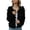 Black, variant on Dellytop Womens Open Front Faux Fur Cardigan Shaggy Jacket Coat