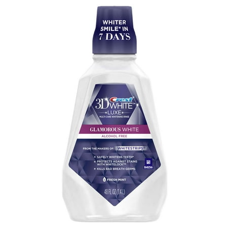 Crest 3D White Luxe Glamorous White Multi-Care Whitening Fresh Mint Flavor Mouthwash 1.4 (Best Mouthwash For Wisdom Teeth Removal)