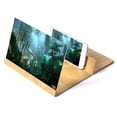 thumbnail image 1 of fastboy 12-inch 3D Mobile Phone Screen Magnifier HD Video Amplifier for Smartphone Stand Enlarge,Gold Wood Grain, 1 of 9