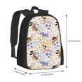 thumbnail image 3 of Daiia Floral Puppy Backpack for Men and Women -Durable Backpack Large Capacity, Water-Resistant Bag with Adjustable Straps and Laptop Compartment, 3 of 9