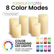 Bell and Howell Candle Brights, 6PK Multicolor Flameless Candles with Remote, Battery Operated Fake LED Candle Flickering mode, Real Wax Color Changing Electric Candles, Dimmable