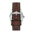 thumbnail image 3 of Fossil Machine Conjunto de reloj y pulsera de cuero marrón con tres manecillas y fecha para hombre, 3 of 5