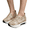 Gold, variant on YOUYEDIAN Loafers for Women Fashion Lace Deco Mesh Versatile Sequin Embroidered Platform Flats Casual Round Toe Slip On Comfy Breathable Walking Shoes