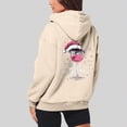 thumbnail image 2 of Towmus Christmas Sweater for Women Sequin Shiny Red Glass Print Long Sleeve Pullover Fall Novelty Xmas Hooded Snowflake Sweatshirts, 2 of 6