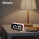 thumbnail image 5 of Reloj de escritorio con música Bluetooth LED, espejo de control de voz inteligente de carga, cinco grupos de despertadores, 5 of 5