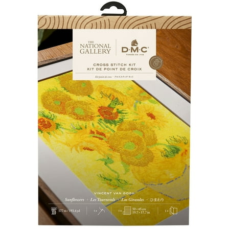 DMC Advanced Cross Stitch Kit-Sunflowers By Van Gogh