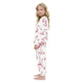 thumbnail image 4 of Fluffy Pajamas Set Fuzzy Winter Warm Pj Sets Pullover Tops and Long Pants Pink Flamingos Pattern Large, 4 of 8